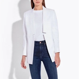 AYR The Coup Blazer In White Linen Jacket Women’s US Size 12 Modern Minimalist - Picture 1 of 8