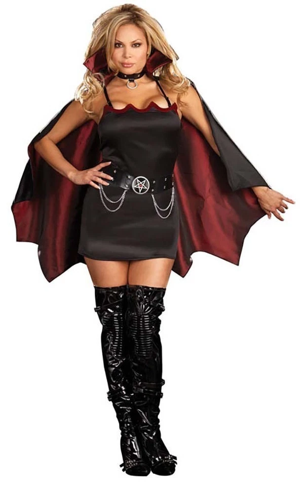 VAMPIRO VAMPIRO SEXY DIVERTIDO ADULTO MÁS DISFRAZ DISFRAZ HALLOWEEN Foto 1 de 2