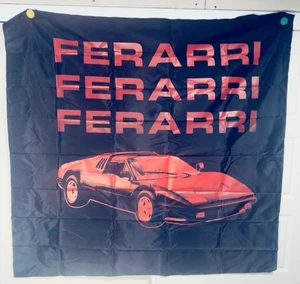 Seltene Ferrari Vintage 80’ Banner Flagge 43 x 43 Zoll - Bild 1 von 7