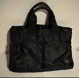 PORTER YOSHIDA TANKER Tote Bag Black Nylon Japan - Picture 1 of 3