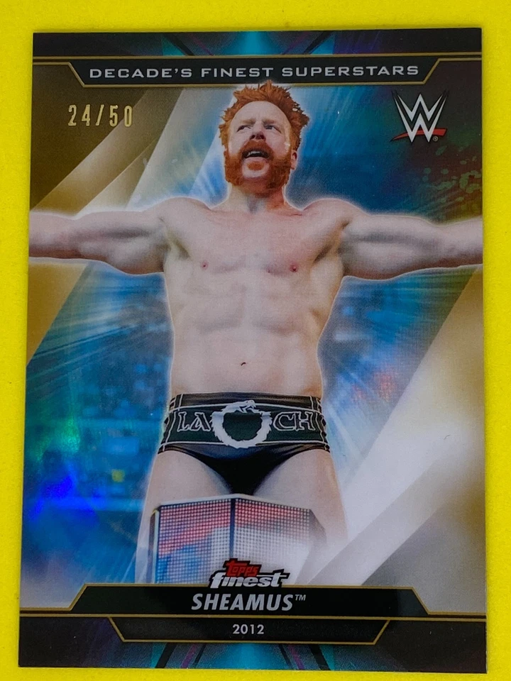 Sheamus WWE Finest 2021 Decades Superstars Gold Parallel /50 Wrestling Card - Image 1 of 1