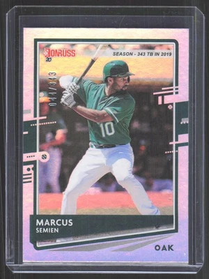 2020 Donruss #92 Marcus Semien Season Stat Line #/343 - Image 1 of 2