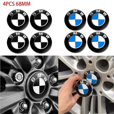 1SET Fit For BMW 68mm Wheel Center Hub Caps Logo Badge Emblem Rim Hubcaps Emblem Foto 1 de 4