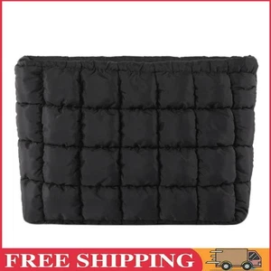 Bolsa de Maquillaje Acolchada Bolsa de Cosméticos Bolsa de Maquillaje de Viaje para Mujeres Niñas (Negro) - Imagen 1 de 11