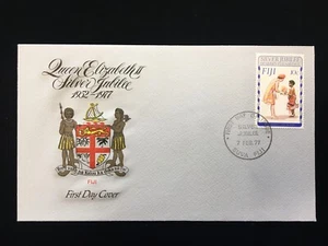 1952-1977 Queen Elizabeth II Silver Jubilee First Day Cover Stamp - Fiji - Picture 1 of 2