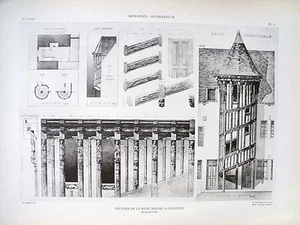Escalier de la Reine Berthe à Chartres  (Eure et Loir) planche début XX° - Picture 1 of 1