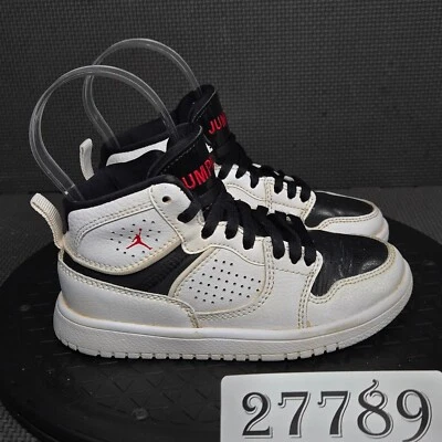 Jordan Acess Zapatos Niño Pequeño Talla 11 Blanco Negro Rojo Zapatillas con Cordones Entrenadores Foto 1 de 4