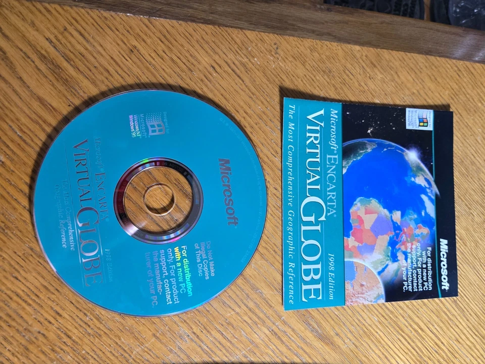 ⭐️⭐️⭐️⭐️⭐️ Microsoft Encarta Virtual Globe 1998 Edition Cd  - Image 1 of 1