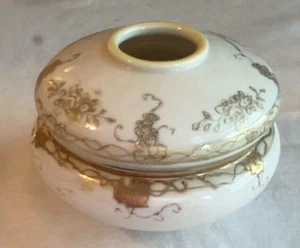 Antique Hair Saver. Fine China. Decorative Gold & White. Nippon. - Picture 1 of 8