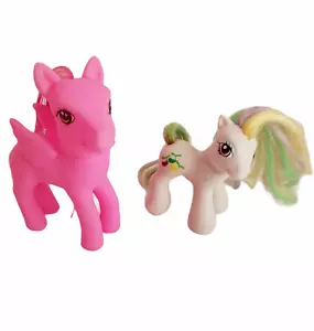 ๐ฒ My Little Pony White G3 2005 Figure + Greenbrier Intl Pink Pony (RR8) - Picture 1 of 6