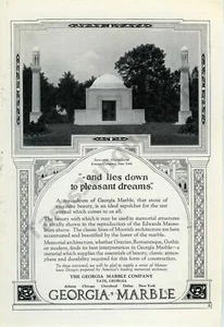 1929 Georgia Marble Monuments Headstones PRINT AD Nearly 100 years old (3316) - Picture 1 of 1
