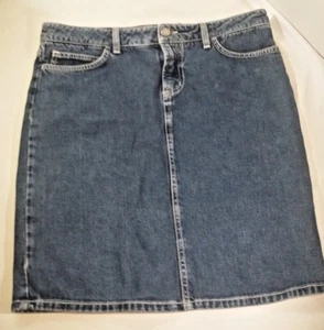 Hurley Damen blau Denim Rock Rückenschlitz Größe 7 hergestellt in den USA  - Bild 1 von 8