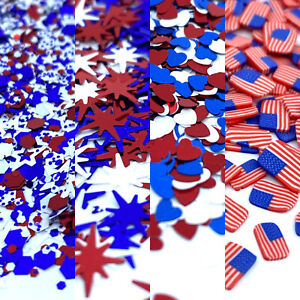 American mix paillettes rouge blanc et bleu rayures pour gobelets artisanat confettis