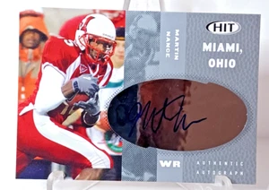 Inserto autografiado Sage Hit Gray 2006 #A15 Martin Nance (tarjeta de novato) - Imagen 1 de 2