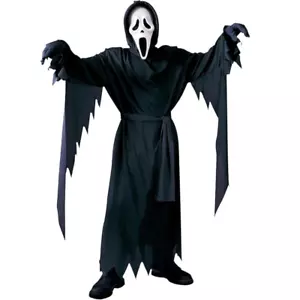 Scream Ghostface Mask & Robe Halloween Costume Mask Latex Kids Cosplay Party - Picture 1 of 4