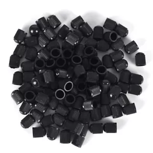 100pcs Black Plastic Auto Car Bike Motorcycle Truck Wheel Tire Valve Stem Cap*a5 - Picture 1 of 8
