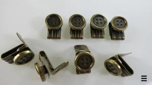 Knopf-Clip 8er-Set - Messing - Bild 1 von 2