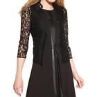 Calvin Klein Womens Black Lace Open Front Cardigan Top Jacket S BHFO 3314