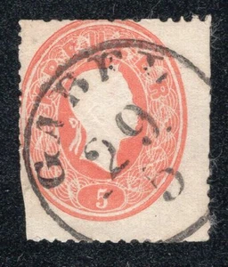 AUSTRIA 1860/1 STAMP Sc. # 14 USED - Foto 1 di 2