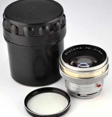 SERVICED! NEAR EXC! 1955 RED "П" USSR JUPITER-8 LENS f2/50, KIEV-2 MOUNT (2) - Image 1 of 4