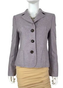 Akris $3.5K Auth 8 US 44 IT 38 D M Lavender Cashmere Blazer Jacket Coat Runway - Picture 1 of 11