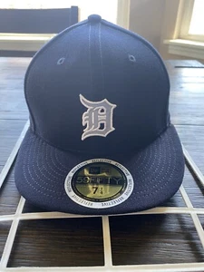 NWT MLB Detroit Tigers New Era 59Fifty Navy Blue genuine cap Hat size 7 1/4 - Picture 1 of 6