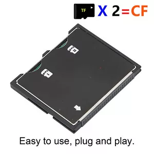 (Dual Port)TF To CF Card Adapter Dual Port Micro-SD/SDXC TF To Compact Flash Fit - Picture 1 of 22