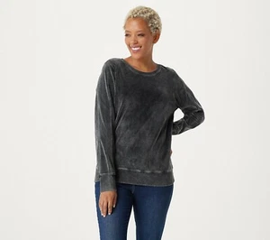 Sudadera Lisa Rinna Collection Terciopelo Lavado Gris Grande A383788 - Imagen 1 de 4