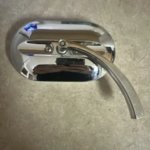 harley Oval Chrome Billet mirror Touring fxrt dyna softail sportster Custom Fxdx - Picture 1 of 5