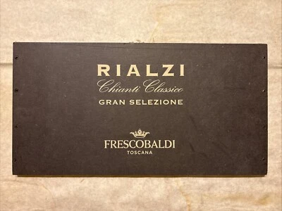 1 Rare Wine Wood Panel Rialzi Frescobaldi Italy Vintage CRATE BOX SIDE 2/25 216 - Image 1 of 2