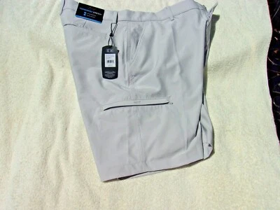 Greg Norman Perf. Nuevo con etiquetas Pantalones Cortos de Golf, Hombre 38, $65, Gris Claro, Bolsillo Pierna Foto 1 de 4