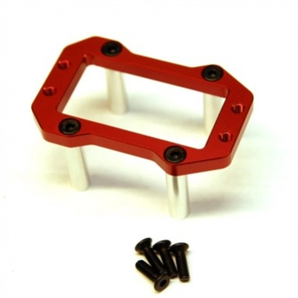 NEW STRC Alum Steering Servo Mounting Plate with Posts Red : Outcast 6S - Image 1 of 1