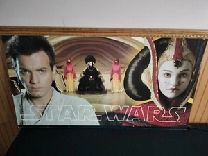 Star Wars Episode 1 THE PHANTOM MENACE 2 sided Blockbuster Video cart sign RARE - Picture 1 of 13