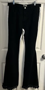 NWT Hope Horizon Black and White High Rise Flare Jeans Size XL - Picture 1 of 12