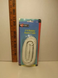 Factory Sealed! Sentry 25 Foot Modular Handset Cable.White Phone cord - PH25W - - Picture 1 of 11