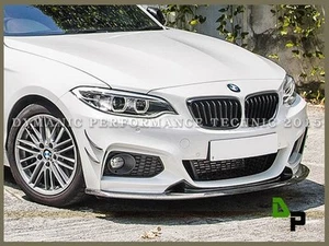 MT Style Carbon Fiber Front Bumper Lip For 14-17 BMW F22 M Sports 228i 235i - Picture 1 of 1