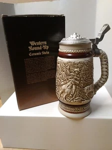 1980, Avon "Western Round Up" Collectible Stein - Picture 1 of 8