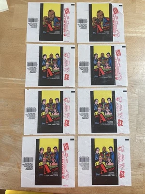 THE A-TEAM MR. T 1983 TOPPS 8 EMPTY WAX WRAPPERS - Image 1 of 2