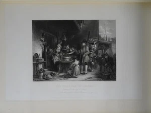 First Day Oysters 1855 Print Engraving Alexander G. Fraser Engraved W. Greatbach - Picture 1 of 9