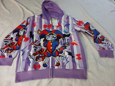 Increíble sudadera con capucha con cremallera de circo digital para niños nueva talla 140 Foto 1 de 4