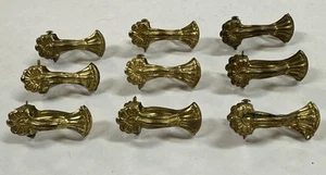 Vintage Messing Cafe Gardinenclips Klappschelle Klemme 9 Stück 1,25" Österreich - Bild 1 von 3