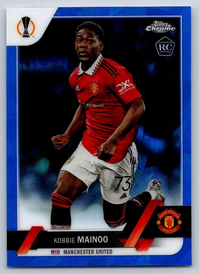 Kobbie Mainoo 2022 Topps Chrome Sapphire Edition UEFA Club Competitions Rookie - Image 1 of 2