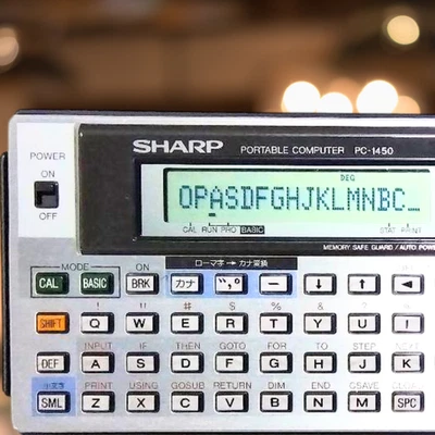 Computadora de Bolsillo Sharp PC-1450 De Colección BÁSICA Programable Calculadora Probada Japón Foto 1 de 4