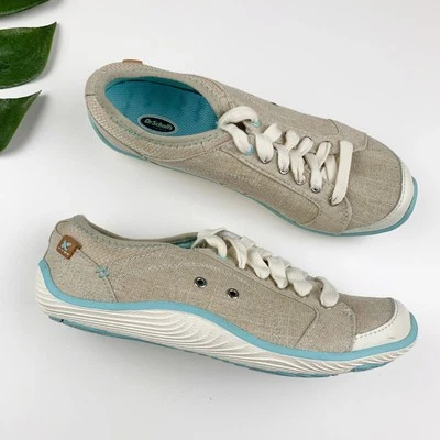 Zapatillas deportivas Dr Scholls Jennie cómodas informales doradas beige azules con cordones para mujer 6,5 Foto 1 de 4