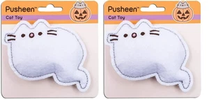 Pusheen Ghost Cat Toy - White Lot of 2 Catnip Toys - Picture 1 of 3
