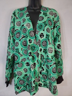 Tafford Women's Lucky Scrub Jacket/Coat Size Medium Snap Up With 2 Pockets. - Image 1 of 4