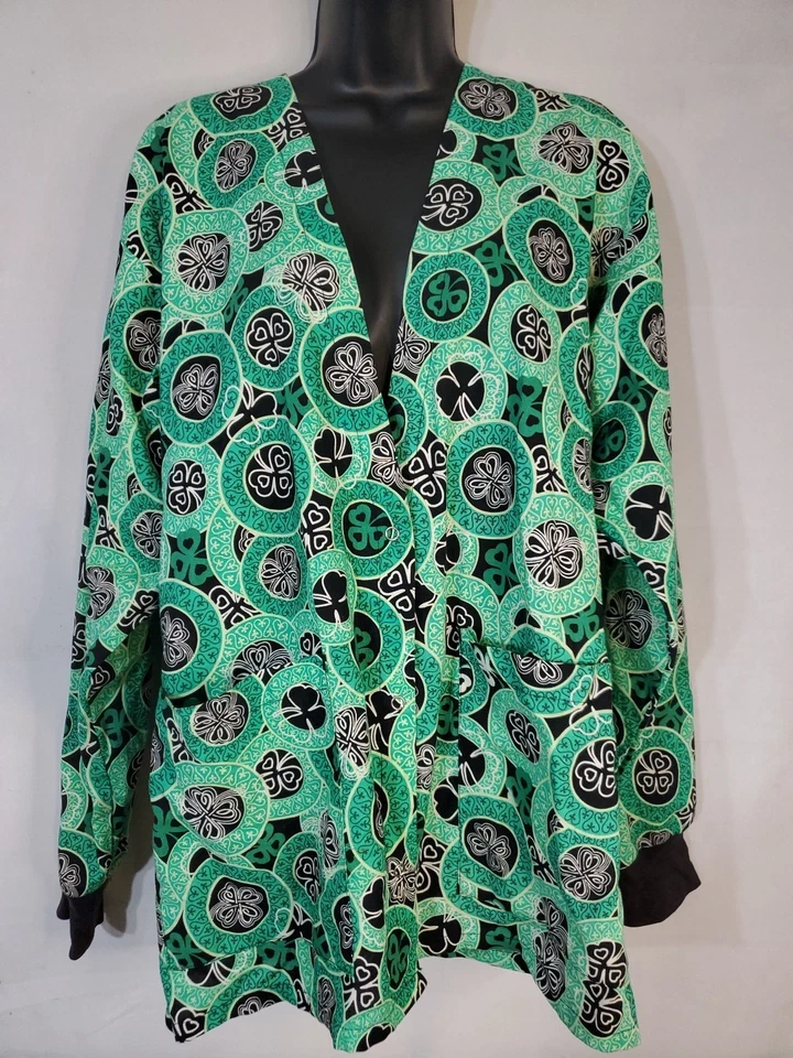 Tafford Women's Lucky Scrub Jacket/Coat Size Medium Snap Up With 2 Pockets. - Image 1 of 4