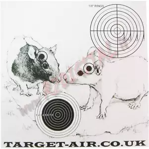 BERSAGLIO 14x14 TARGET-AIR RATTI CARTONCINI 50Pz SAGOMA SOFTAIR AIRGUN PIOMBINI - Picture 1 of 1