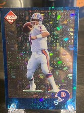 1993 Collector's Edge John Elway Blue Cracked Ice Prizm Card #E4 BRONCOS HOF