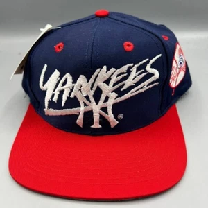 Vintage New York Yankees Hat Men Blue Red Signatures MLB Snap Back Cap New - Picture 1 of 8